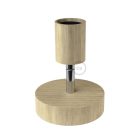 Fermaluce Wood 90°, natural wood covered lamp for wall or ceiling