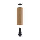Fermaluce Wood with adjustable spotlight, wood and Tub-E14 lampshade