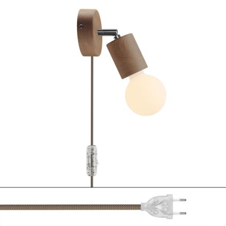 Spostaluce lamp adjustable wooden connector