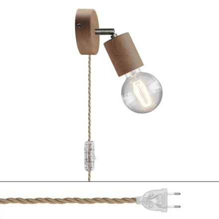 Spostaluce lamp adjustable wooden connector