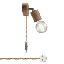 Spostaluce lamp adjustable wooden connector