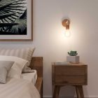 Fermaluce Wood, wooden wall lamp with curved extension