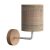 Fermaluce Wood, wooden wall lamp with lampshade and curved extension