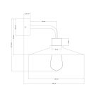 Wooden wall lamp with Swing lampshade and curved extension – Fermaluce Wood