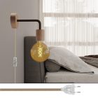 Spostaluce wooden lamp with curved extension