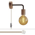 Spostaluce wooden lamp with curved extension