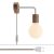 Spostaluce wooden lamp with curved extension