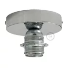 Fermaluce Metal E27 screw-in lamp holder, metal light source for wall or ceiling mounting