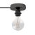 Spostaluce, metal light source with E27 screw-in lamp holder, fabric cable and side holes