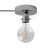 Spostaluce, metal light source with E27 screw-in lamp holder, fabric cable and side holes