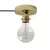 Spostaluce, metal light source with E27 screw-in lamp holder, fabric cable and side holes