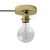 Spostaluce, metal light source with E27 screw-in lamp holder, fabric cable and side holes