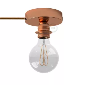   Spostaluce, metal light source with E27 screw-in lamp holder, fabric cable and side holes