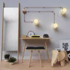 Spostaluce, metal light source with E27 screw-in lamp holder, fabric cable and side holes
