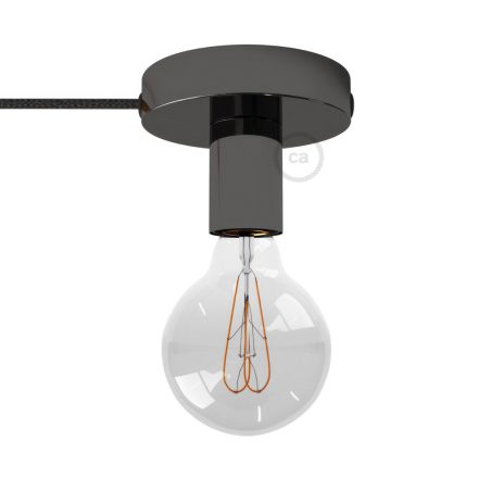 Spostaluce, metal light source with fabric cable and side holes