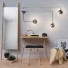 Spostaluce, metal light source with fabric cable and side holes