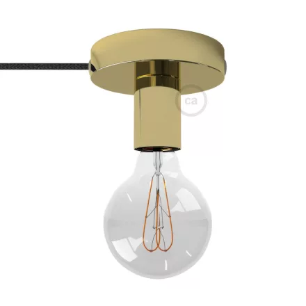 Spostaluce, metal light source with fabric cable and side holes