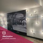 Spostaluce, metal light source with fabric cable and side holes