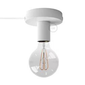   Spostaluce, metal light source with fabric cable and side holes