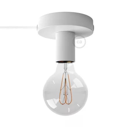 Spostaluce, metal light source with fabric cable and side holes