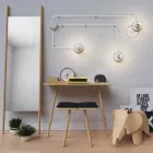 Spostaluce, metal light source with fabric cable and side holes