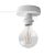 Spostaluce, metal light source with E27 screw-in lamp holder, fabric cable and side holes