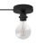 Spostaluce, metal light source with E27 screw-in lamp holder, fabric cable and side holes