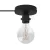 Spostaluce, metal light source with E27 screw-in lamp holder, fabric cable and side holes
