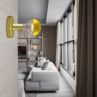 Fermaluce metal lamp with spherical bulb