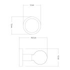 Fermaluce metal lamp with spherical bulb