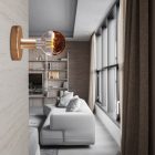 Fermaluce metal lamp with spherical bulb