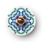 Fermaluce mini Ellepì "Maioliche" with flat lampshade