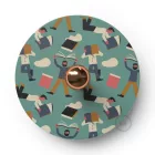  Fermaluce Funny Pop double-sided wooden UFO lampshade with illustrations by various artists