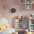  Fermaluce Colorful, wooden, double-curved UFO lampshade with Pemberley Pond illustrations