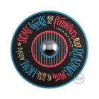  Fermaluce Colorful, wooden, double-curved UFO lampshade with Pemberley Pond illustrations