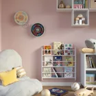  Fermaluce Colorful, wooden, double-curved UFO lampshade with Pemberley Pond illustrations