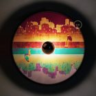 Fermaluce Romantic double-sided wooden UFO lampshade with illustrations by various artists