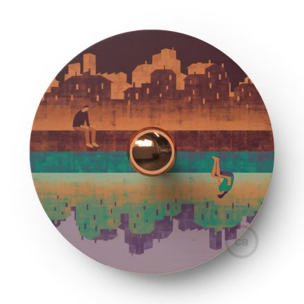  Fermaluce Romantic double-sided wooden UFO lampshade with illustrations by various artists