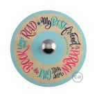  Fermaluce Colorful, wooden, double-curved UFO lampshade with Pemberley Pond illustrations