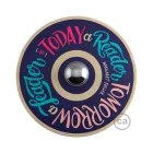  Fermaluce Colorful, wooden, double-curved UFO lampshade with Pemberley Pond illustrations