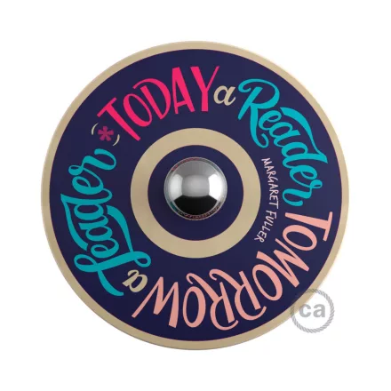  Fermaluce Colorful, wooden, double-curved UFO lampshade with Pemberley Pond illustrations