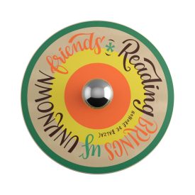    Fermaluce Colorful, wooden, double-curved UFO lampshade with Pemberley Pond illustrations