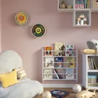  Fermaluce Colorful, wooden, double-curved UFO lampshade with Pemberley Pond illustrations