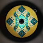 Fermaluce Ethnic double-sided wooden UFO lampshade with illustrations by various artists