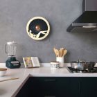 Fermaluce Romantic double-sided wooden UFO lampshade with illustrations by various artists