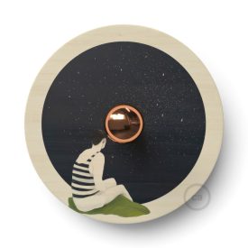   Fermaluce Romantic double-sided wooden UFO lampshade with illustrations by various artists