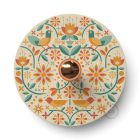 Fermaluce Ethnic double-sided wooden UFO lampshade with illustrations by various artists