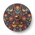 Fermaluce Ethnic double-sided wooden UFO lampshade with illustrations by various artists