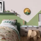 Fermaluce Romantic double-sided wooden UFO lampshade with illustrations by various artists