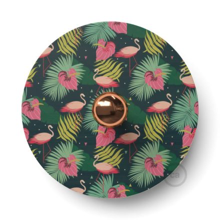 Fermaluce Ethnic double-sided wooden UFO lampshade with illustrations by various artists